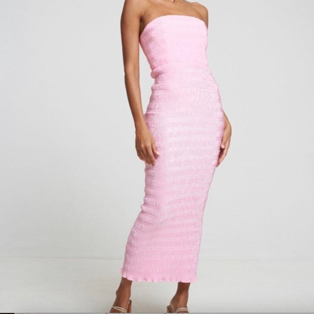 L’idee Aurore Pink Midi Gown US 2 Dress